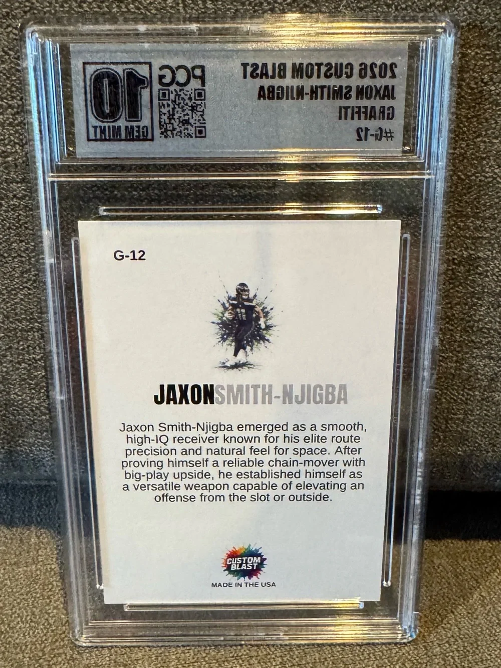 Jaxon Smith-Njigba 2026 Custom Blast Graffiti #G-12 PCG 10 Gem Mint